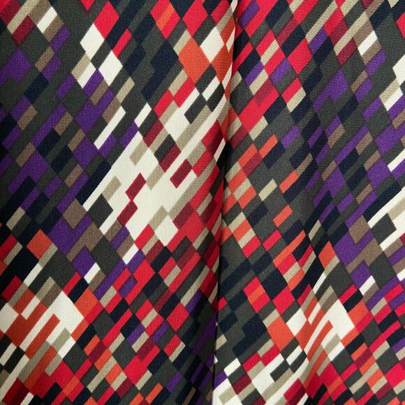 Connected Apparel Dress Women's Large Brown Red Multicolor Long Sleeve Dress - Picture 3 of 11